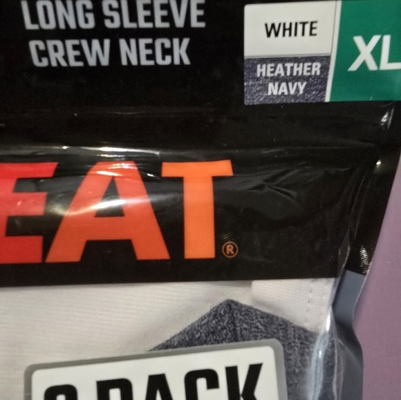 New 32 Degree Heat Mens Base Layer 2pack Longsleeve White And Navy Size XL - Picture 4 of 6